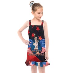 Happy 4th Of July Kids  Overall Dress by FantasyWorld7