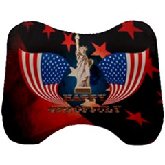 Happy 4th Of July Head Support Cushion by FantasyWorld7