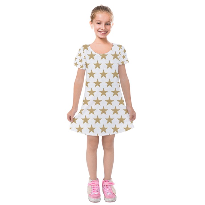 Gold Star Kids  Short Sleeve Velvet Dress