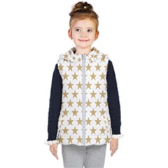 Gold Star Kids  Hooded Puffer Vest by WensdaiAmbrose