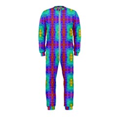 Groovy Green Orange Blue Yellow Square Pattern Onepiece Jumpsuit (kids)