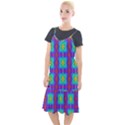 Groovy Green Orange Blue Yellow Square Pattern Camis Fishtail Dress View1