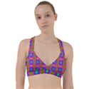 Groovy Purple Green Pink Square Pattern Sweetheart Sports Bra View1