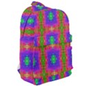 Groovy Purple Green Pink Square Pattern Classic Backpack View2