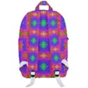 Groovy Purple Green Pink Square Pattern Classic Backpack View3