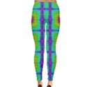 Groovy Yellow Pink Purple Square Pattern Leggings  View2