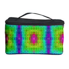 Groovy Yellow Pink Purple Square Pattern Cosmetic Storage