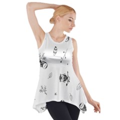 Wise And Big Eyes Side Drop Tank Tunic