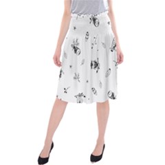 Wise And Big Eyes Midi Beach Skirt by WensdaiAmbrose