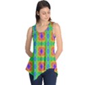 Groovy Purple Green Blue Orange Square Pattern Sleeveless Tunic View1