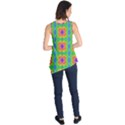 Groovy Purple Green Blue Orange Square Pattern Sleeveless Tunic View2