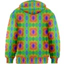 Groovy Purple Green Blue Orange Square Pattern Kids  Zipper Hoodie Without Drawstring View2