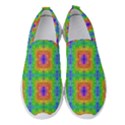 Groovy Purple Green Blue Orange Square Pattern Women s Slip On Sneakers View1