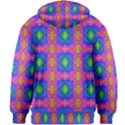 Groovy Pink Blue Yellow Square Pattern Kids  Zipper Hoodie Without Drawstring View2