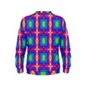 Groovy Blue Pink Yellow Square Pattern Kids  Sweatshirt View2