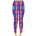 Groovy Blue Pink Yellow Square Pattern Inside Out Leggings View1