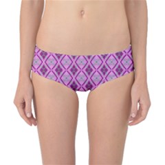 Argyle Large Pink Pattern Classic Bikini Bottoms by BrightVibesDesign