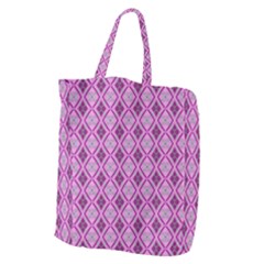 Argyle Large Pink Pattern Giant Grocery Tote by BrightVibesDesign