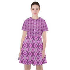 Argyle Large Pink Pattern Sailor Dress by BrightVibesDesign