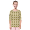 Argyle Large Yellow Pattern Kids  Quarter Sleeve Raglan Tee View1