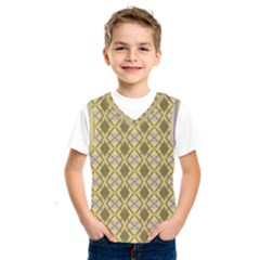 Argyle Large Yellow Pattern Kids  Sportswear by BrightVibesDesign