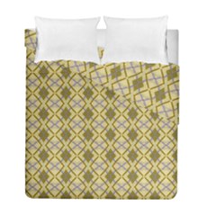 Argyle Large Yellow Pattern Duvet Cover Double Side (full/ Double Size) by BrightVibesDesign