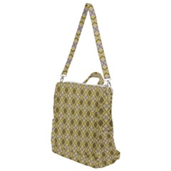 Argyle Large Yellow Pattern Crossbody Backpack by BrightVibesDesign