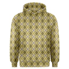 Argyle Large Yellow Pattern Men s Overhead Hoodie by BrightVibesDesign