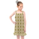 Argyle Large Yellow Pattern Kids  Overall Dress View1