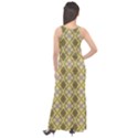 Argyle Large Yellow Pattern Sleeveless Velour Maxi Dress View2