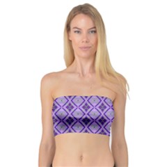 Argyle Large Purple Pattern Bandeau Top by BrightVibesDesign