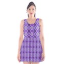 Argyle Large Purple Pattern Scoop Neck Skater Dress View1