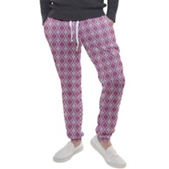 Argyle Light Red Pattern Men s Jogger Sweatpants