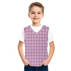 Argyle Light Red Pattern Kids  Sportswear by BrightVibesDesign