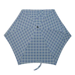 Argyle Light Blue Pattern Mini Folding Umbrellas by BrightVibesDesign