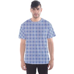 Argyle Light Blue Pattern Men s Sports Mesh Tee