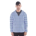 Argyle Light Blue Pattern Men s Hooded Windbreaker View1