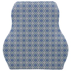 Argyle Light Blue Pattern Car Seat Velour Cushion  by BrightVibesDesign