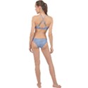 Argyle Light Blue Pattern High Neck Bikini Set View2