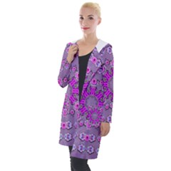 Beautiful Floral Wreaths And Flowers Around The Earth Hooded Pocket Cardigan by pepitasart