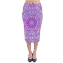 Beautiful Floral Wreaths And Flowers Around The Earth Velvet Midi Pencil Skirt View1