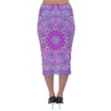 Beautiful Floral Wreaths And Flowers Around The Earth Velvet Midi Pencil Skirt View2