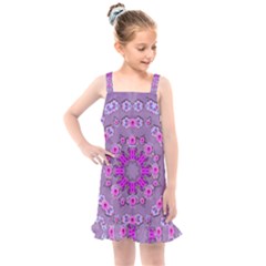 Beautiful Floral Wreaths And Flowers Around The Earth Kids  Overall Dress by pepitasart