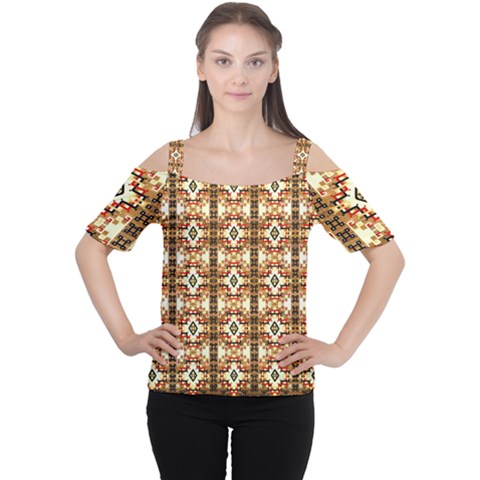 Nr-2 Colorful Cutout Shoulder Tee by ArtworkByPatrick