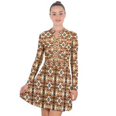 Nr-2 Colorful Long Sleeve Panel Dress by ArtworkByPatrick