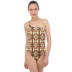 Nr-2 Colorful Classic One Shoulder Swimsuit by ArtworkByPatrick