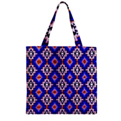 Nr-7 Colorful Zipper Grocery Tote Bag by ArtworkByPatrick