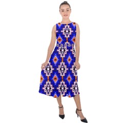 Nr-7 Colorful Midi Tie-back Chiffon Dress by ArtworkByPatrick