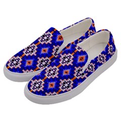 Nr-7 Colorful Men s Canvas Slip Ons by ArtworkByPatrick