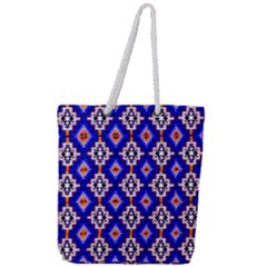 Nr-7 Colorful Full Print Rope Handle Tote (large) by ArtworkByPatrick